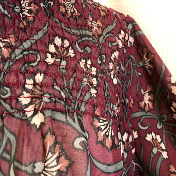 Plus Size Lane Bryant Collection Sheer Floral Blouse - Picture 5 of 9